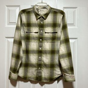 Madewell Brushed Twill Perfect Shirt in Bayfront Plaid - Men’s Size Medium